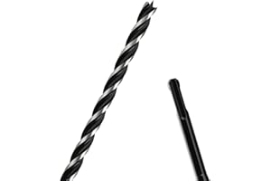 WOBLLMX 1/2" x 18" Auger Drill Bit with SDS Plus Shank for Wood,Tri Flute Ship Auger Long Drill Bit for Soft and Hard Wood,Tree Stump,Plastic,Drywall and Composite Materials