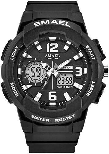 SMAEL Women's Sport Wrist Watch Quartz Dual Movement with Analog-Digital Display Watches for Women