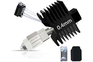 HzdaDeve Upgraded 0.4MM P1S/P1P Hotend Hot End Full Assembly Print Head Hardened Steel Nozzle Extruder Ceramic Heater Cartridge Rod Thermistor Kit Replacement for Bambu Lab P1S P1P Series