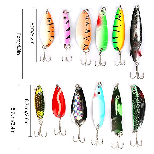 welltop Angelköder Kit, 30er Pack Hecht Angelköder, mit Tackle Box, einschließlich Löffel Swimbaits Crankbaits… – Bild 5