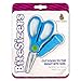 BiteSizers Portable Food Scissors with Cover - Certified Food-Safe by NSF, Stainless Steel, Cuts Baby Food (Blue Hex)