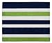 Sweet Jojo Designs Navy Blue Green White Accent Floor Rug for Stripe Kids Teen Bedding Collection