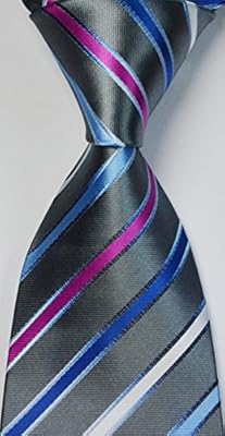 New Classic Striped JACQUARD WOVEN Silk Men's Tie Necktie