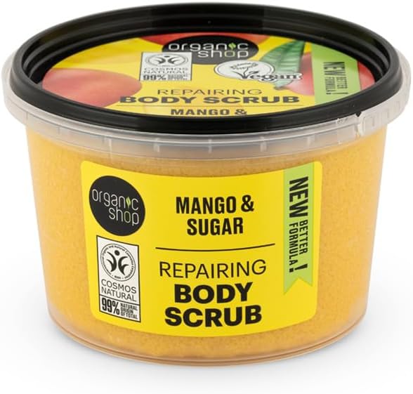 Organic Shop Mango Body Scrub 250ml Organic Exfoliant