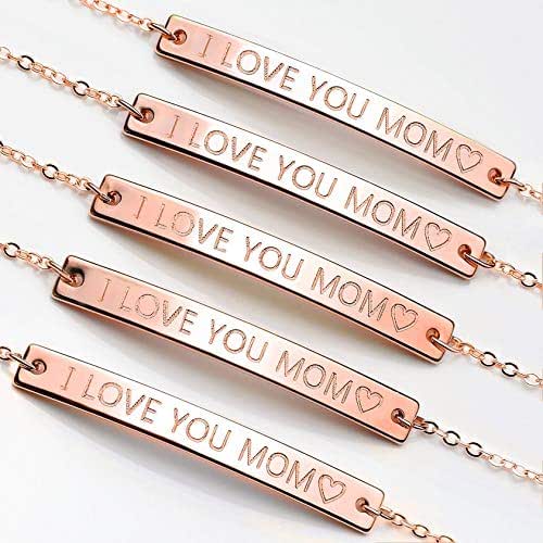 Mother's Day Bracelet 'I Love You Mom' Bracelet in Rose