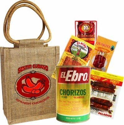 Spanish Chorizos sampler gift bag. Variety of 5 brands