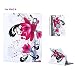 Zerowin Cute 360° Rotating Pu Leather Flip Stand Case for Apple Ipad Air 2 Generation with Sleep/wake Feature, Flower Design