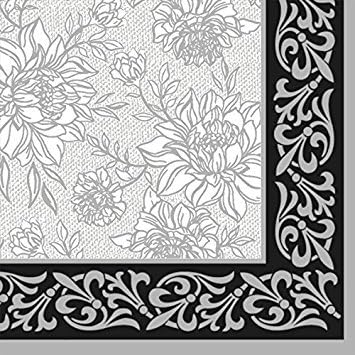 Dining Collection Lunch Napkins | Grey Petal Pride | Pack of 20