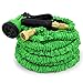 IBeaty Lightweight 100ft Expandable Garden Hose Magic Flexible Water Hose with 3/4Inch Solid Brass Ends 8 Position Spray Nozzle Green