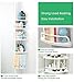 Alice Constant Tension Shower Caddy Pole, Commecial Grade Rustproof Corner Rack - Ivory