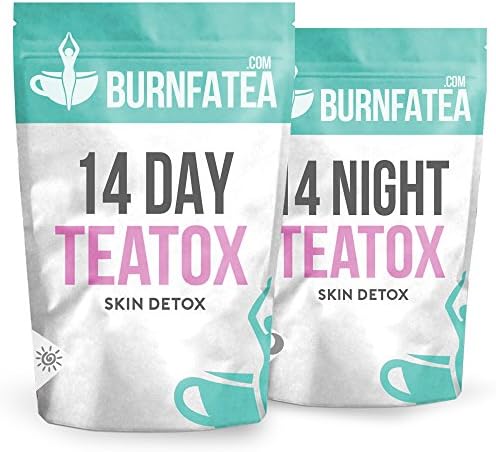 Burnfatea Teatox 14 Day Skin Detox, Clear Skin & Weight Loss - LAXATIVE FREE (Day & Night Set)