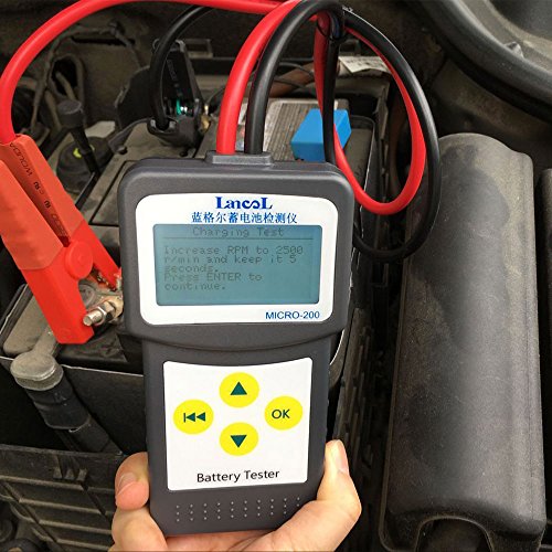 Blueskysea MICRO-200 12V Car Battery Tester Vehicle Digital Analyzer Automotive Alternator Tester Diagnostic Tool Bad Cell Test Tool w/Printing Function EFB/AGM/GEL CCA100-2000, 30-200Ah