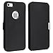 eForCity Black Luxury Magnetic Flap Leather Skin Case Cover compatible with Apple iPhone 5 / New iPhone