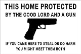 This Home Protected By The Good Lord And A Gun Handgun 8