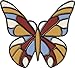 Brewster 99473 Peel & Stick Butterfly Stained Glass Appliqué