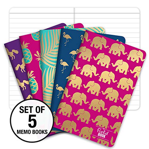 Feild Notes Field Book Elan Publishing Company Field Notebook / Pocket Journal - 3.5\"x5.5\" - Kraft - Graph Memo Book - Pack Of 5 - ELAN-FN-001A Cahier De Note Graph Notebook