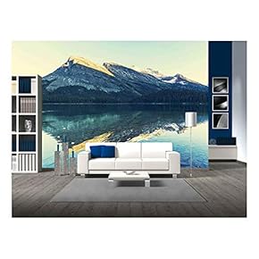 Bowman Lake in Glacier National Park, Montana, USA - Removable Wall Mural | Self-Adhesive Large Wallpaper - 66x96 inches
