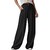Dokotoo Women's Casual Loose Wide Leg Linen Pants