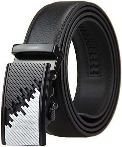 GAFASTWO Ratchet Belts for Men, Men's Genuine Leather Dress Belt with Automatic Buckle, Men's 1 3/8" in. Business Belts