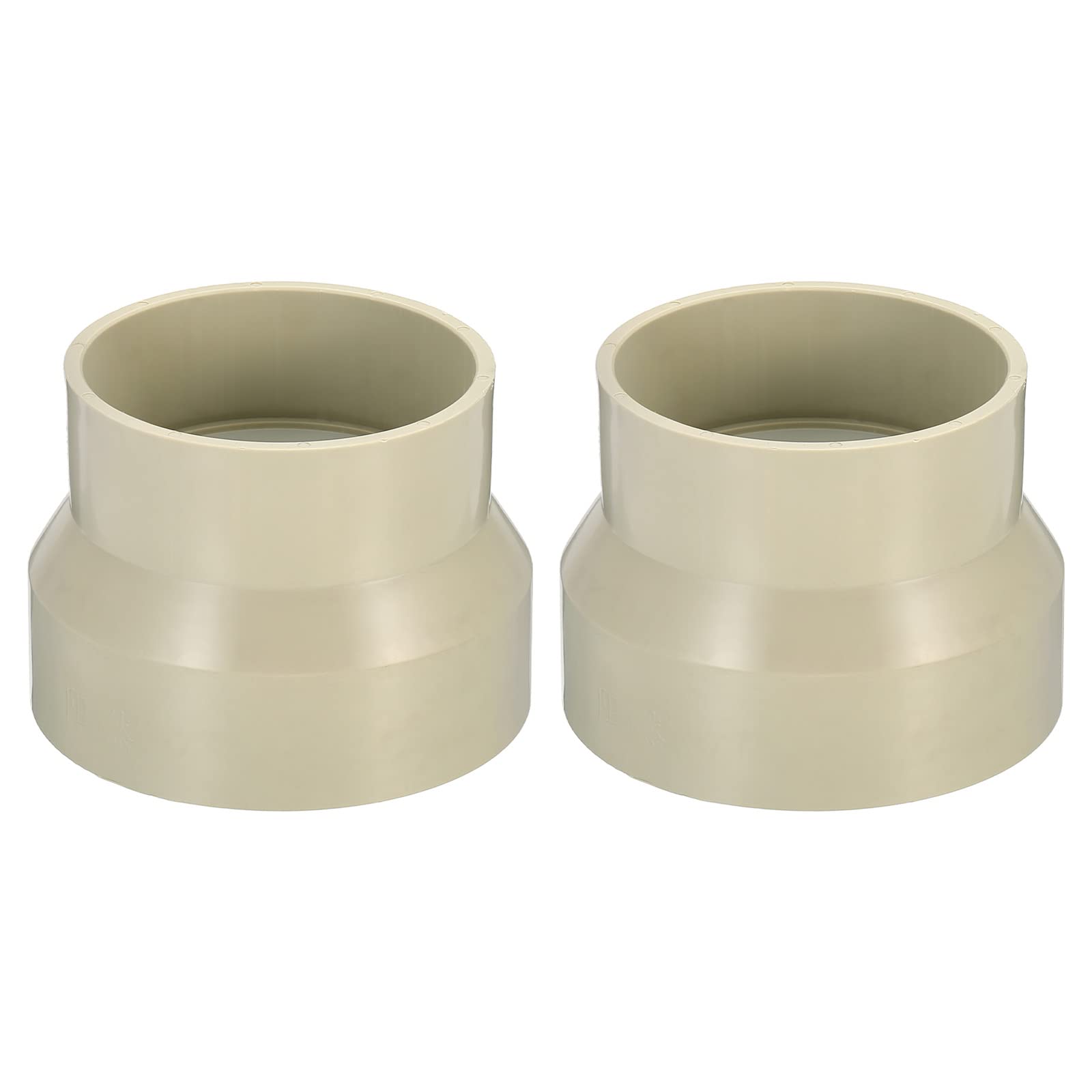 PATIKIL 4" to 3.5" Duct Reducer Connector, 2pcs Heating Cooling Ventilation Fire-Resistant Increaser Adapter Pipe Fitting for Vent System, Beige 110x90 mm ID — image 1