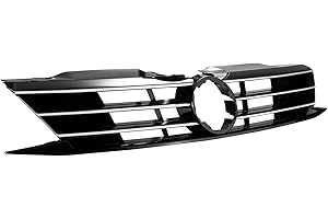 Siemid Front Grill fit for compatible with V.olkswage.n VW Jetta MK6 2015 2016 2017 Insert Bumper Upper Center Grille