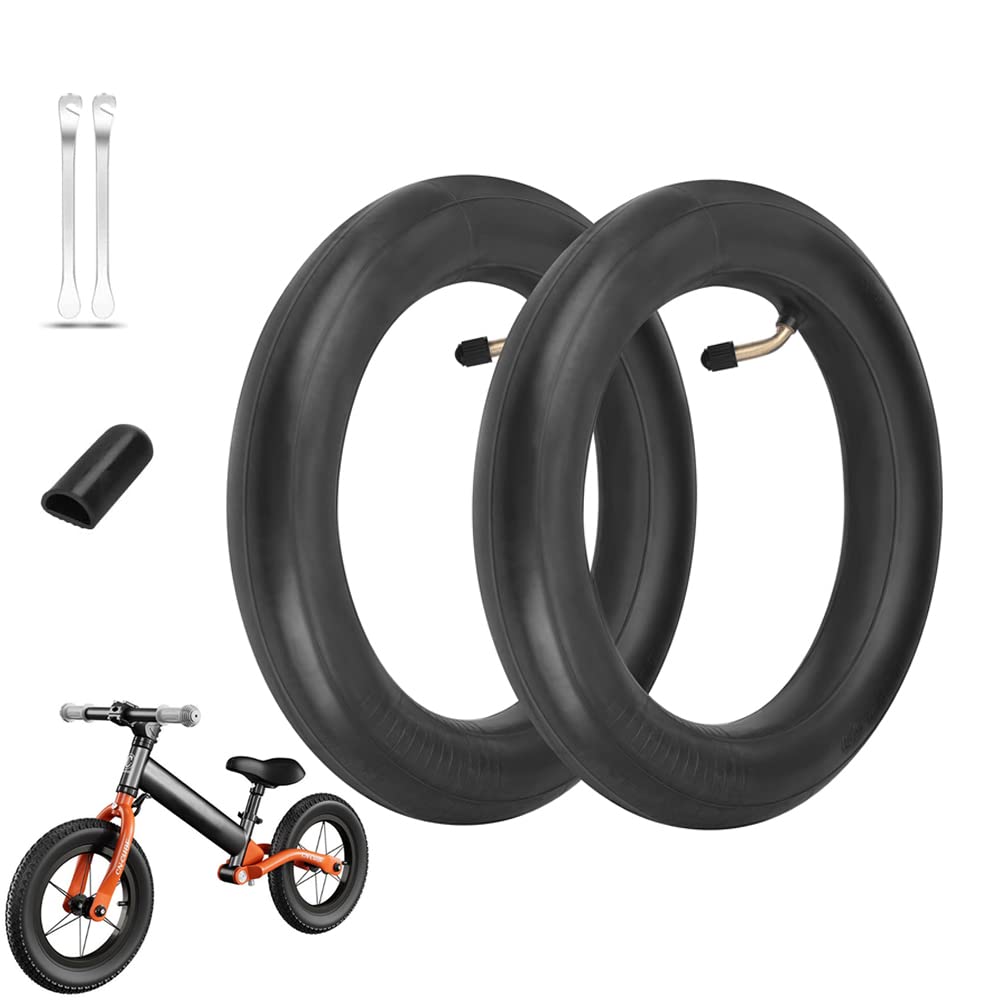 YHTSPORT 2-Pack 12 1/2 x 2 1/4 Inner Tube 12.5x2.25 Scooter Tire Tubes, 12" Bicycle Tyre Tubes Compatible with Most Kid Bike Tubes, with 2 Tire Sticks + Stand Cover — image 1