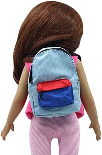 XUANOU Double Straps Backpack Schoolbag For 18 inch Our Generation American Girl Doll