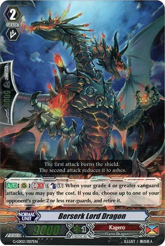 Cardfight!! Vanguard TCG - Berserk Lord Dragon (G-LD02/007EN) - G Legend Deck 2: The Overlord blaze 