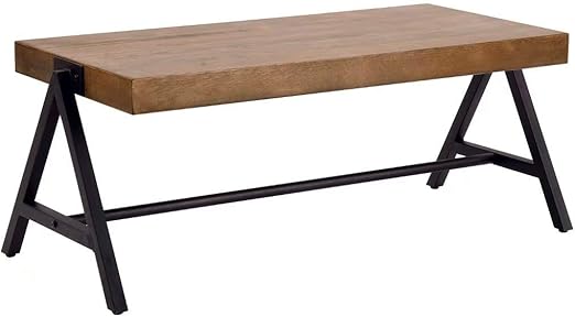 Amazon Com Coffee Table For Living Room Thickened Design Center Table With Metal Legs Durable Metal Frame Brown Kitchen Dining