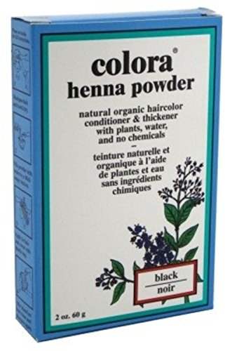 Colora Henna Powder Hair Color Black, 2 oz (Pack of 5)