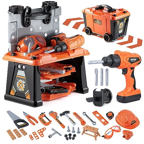 Kids Tool Bench-Zealous 79pcs Transformable Kids Tool Set, Toddler