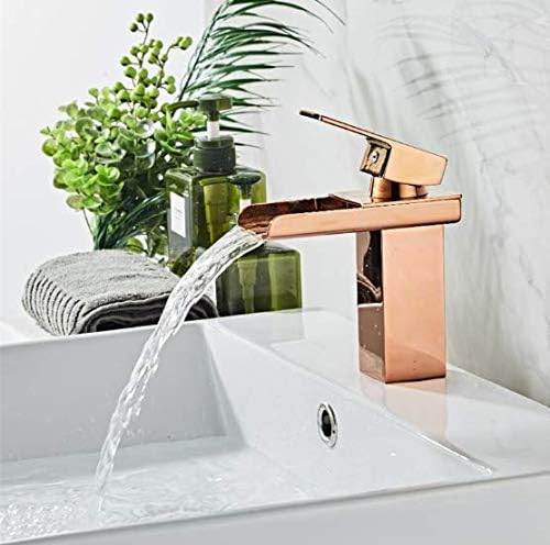 Basin Faucets Elegant Bathroom Faucet Hot and Cold Water Basin Mixer Tap Chrome Finish Brass Toilet Sink Water Crane Rose Gold