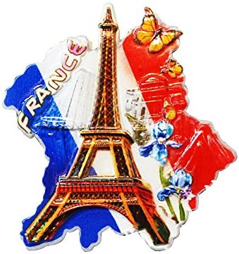 UmerBee Country Fridge Magnets France Eiffel Tower Map Refrigerator Magnets Office Magnets for Funny Home Kitchen Fridge Decor Car Decor