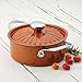 Rachael Ray Cucina Nonstick Casserole Dish/ Casserole Pan with Lid - 2.5 Quart, Pumpkin Orange