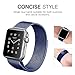 Apple Watch Band, [Unique Magnet Lock] Fintie 42mm Milanese Loop Stainless Steel Bracelet Smart Watch Strap for Apple Watch Series 1 Series 2 42mm All Models, No Buckle Needed - BLUE