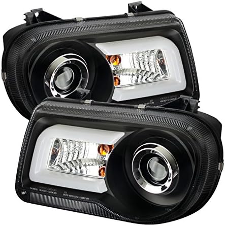 Spyder Auto :: PRO-YD-C300C-DRL-BK Chrysler 300C 05-10 Projector Headlights - LED DRL - Black - High/Low H7 (Included)