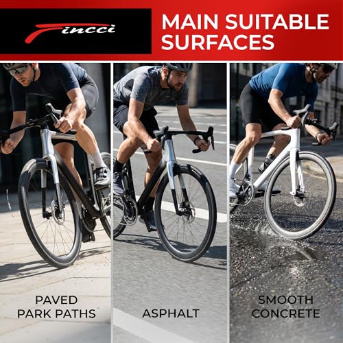 Fincci Folding Road Bike Tyre 700x25c with Presta Chamber (Pack of 2) | ETRTO 25-622 700x25c Tyre and Chamber 60 TPI 85-115 PSI Puncture Proof 1 mm for Road Bike Racing Triathlon Fixie