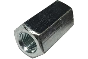 AMZ Clips And Fasteners (1) M12-1.25 Hex Coupling Nut, Steel Zinc. DIN 6334