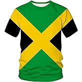 Lurhonp Jamaican Flag Casual Short Sleeve T-Shirt