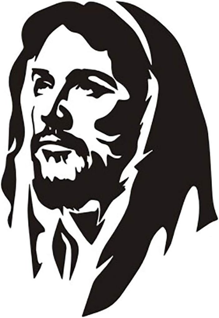 Lingwear Mobile Creative Wall Affixed With Decorative Window Decoration Christian Jesus wall sticker（40x58cm） Stickers Kid Decal Art Nursery Bedroom Vinyl portrait carved artist living stickers