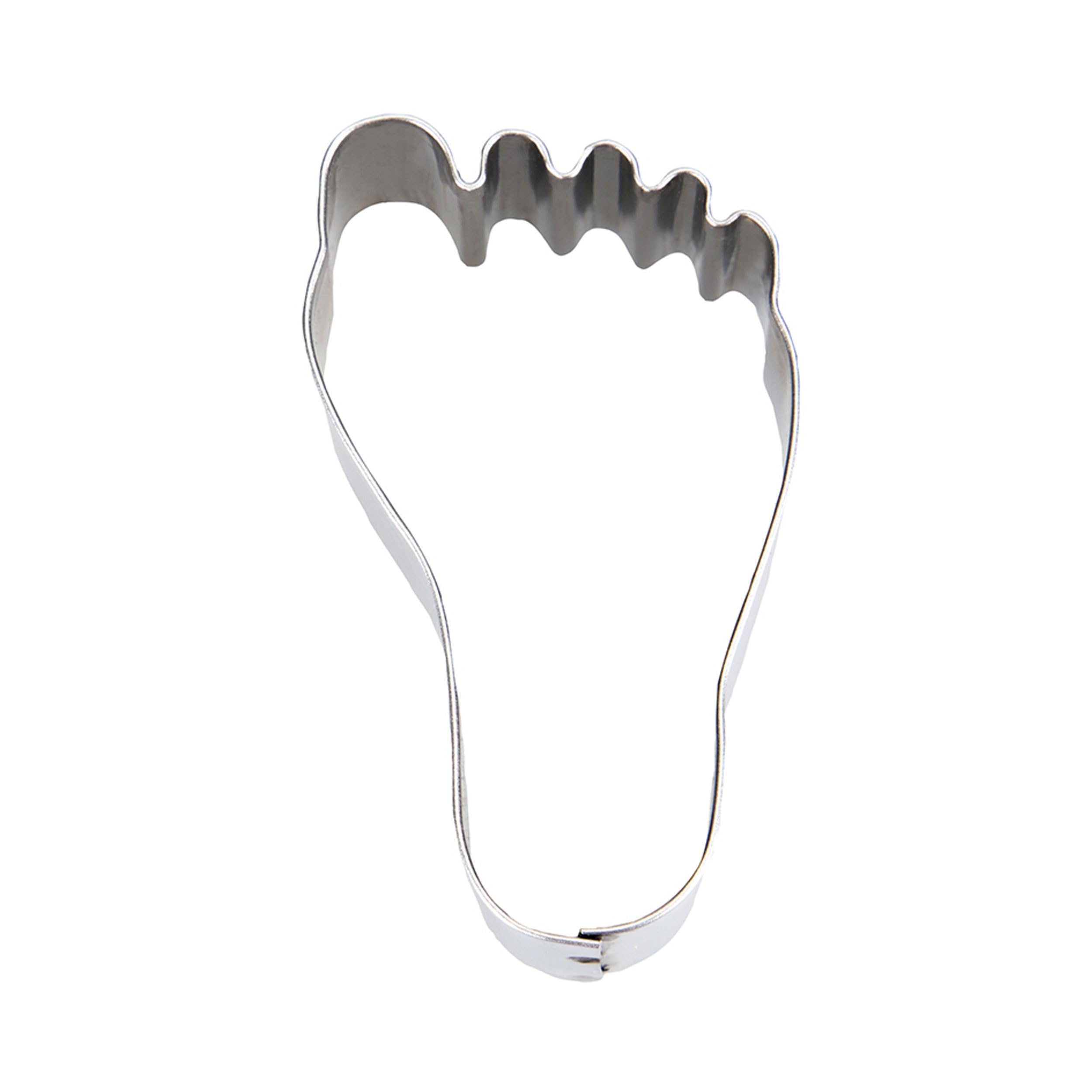 Staedter Foot Shape Cookie Cutter, 5 cm, Stainless Steel, Silver, 30 x 30 x 5 cm
