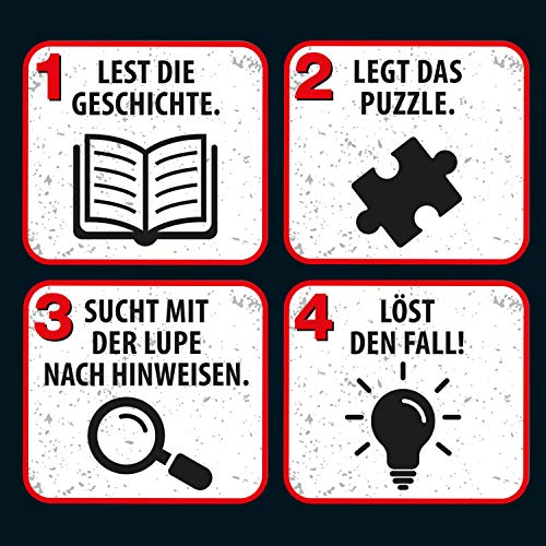 Die drei ??? KOSMOS 697990 Krimi Puzzle, Kids Chaos im Zoo, 150 Teile, Leuchtet im Dunkeln, Lesen, Puzzeln, Rätsel lösen, Kinder ab 7 Jahre, Detektiv Puzzle, Zoo Puzzle mit Die drei Fragezeichen Kids – Bild 7