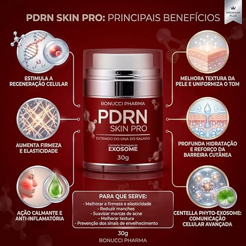 PDRN Skin Pro Creme Coreano Facial Regenerador DNA do Salmão com Niacinamida e Exossomos de Centella Madagascar | Firmeza, Colágeno e Uniformização da Pele Cuidados com a Pele Coreanos 30g