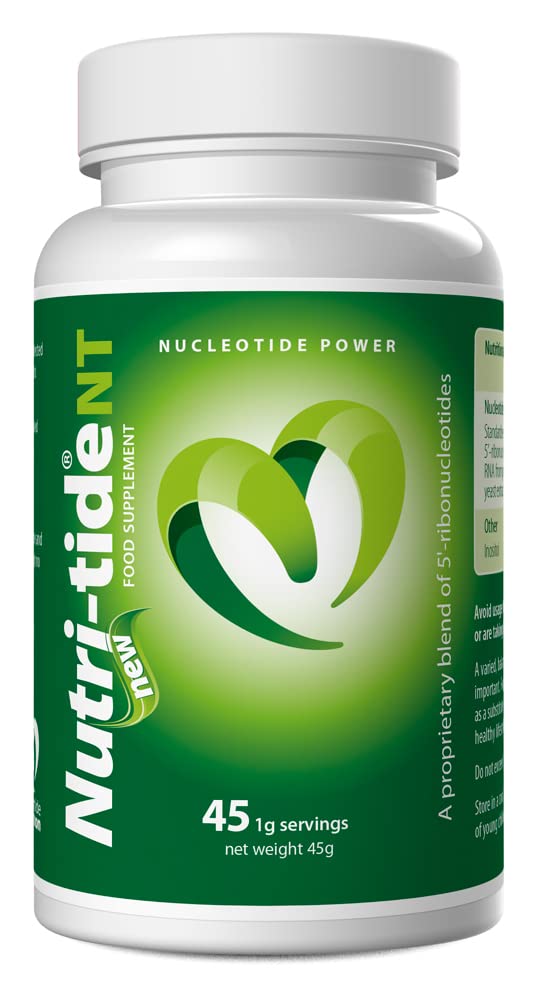 Nucleotide Nutrition, Nutri-Tide NT Food Supplement, Verified Stress & Healthy Ageing Support, 45g Soluble Powder - 45 Servings