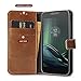 BELK Motorola Moto G4 Play Case, Retro Vintage Leather Wallet Case for Motorola Moto G4 Play, Classical Manetical Snap Folio Flip Card Cover for Moto G 4th Gen (5 Inch), Buff