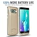S6 Edge Plus Battery Case,Slim External Battery Case,4200mAh Portable Backup Battery Charger, Cover Case Compatible with Samsung Galaxy S6 Edge Plus,Rechargeable Power Bank Case(Gold)