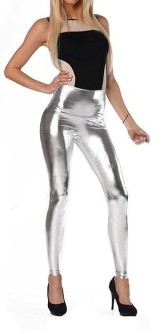 Dykmod Damen Glanz Leggins Leggings Wet-Look 36 38 40 42 44 46