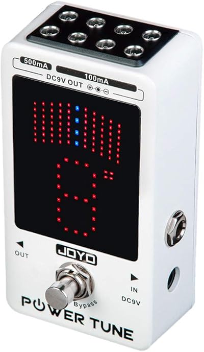 JOYO Power Tune JF-18R Power Supply and Tuner Pedal 8 Isolated Outputs