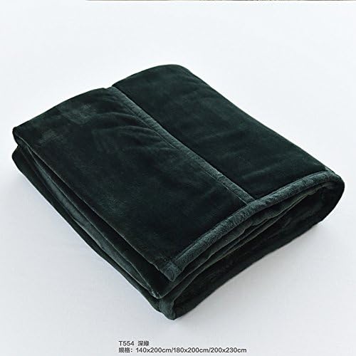 Modern Minimalist style Solid Color Thickened Polyester Super soft Blankets-E 140x200cm(55x79inch)
