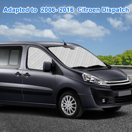 Car Interior Sun Visor Compatible with Citroen Jumpy/Dispatch 2006-2016, 3 Pieces Internal Car Sun Visor Cover